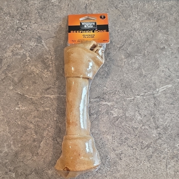 (J20) Beefhide Dog Bone - Chicken Flavor - Picture 1 of 4